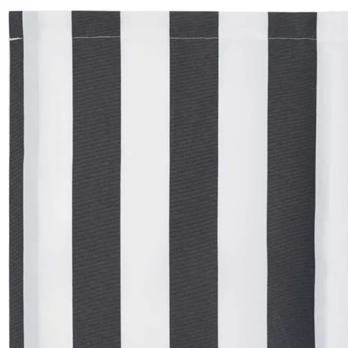  Pavilon Díszítő Szegély Antracit és Fehér 230 x 20 cm Vászon