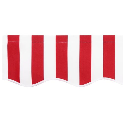  Pavilon Díszítő Szegély Piros és Fehér 230 x 20 cm Vászon