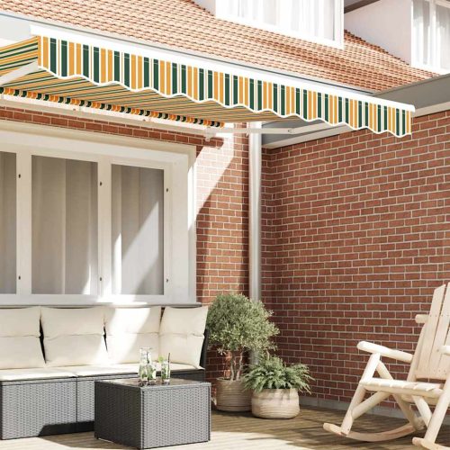  Pavilon Díszítő Szegély Zöld és sárga 330 x 20 cm Vászon