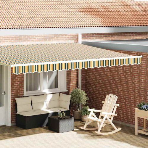  Pavilon Díszítő Szegély Zöld és sárga 430 x 20 cm Vászon