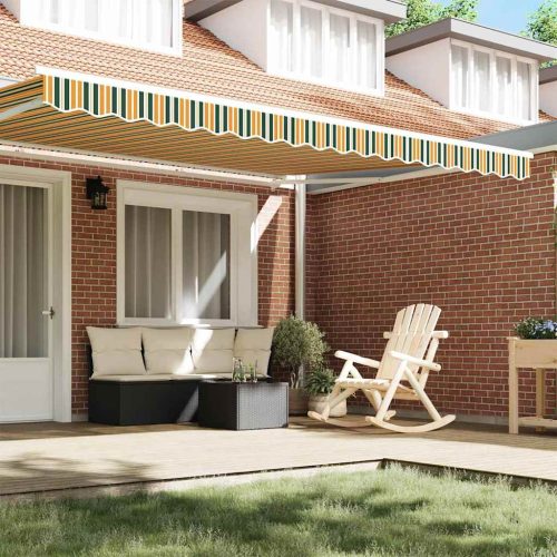  Pavilon Díszítő Szegély Zöld és sárga 430 x 20 cm Vászon