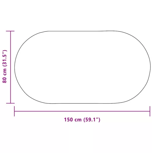  Szőnyeg Barna 80 x 150 cm PP