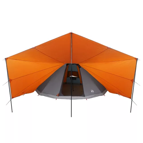  Családi sátor Tipi Szürke és Narancs 12-Fős Vízálló