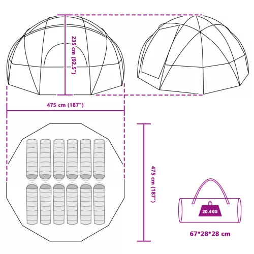  Sátor tetővel légi szellőzőnyílással Kék Nagy Poliészter és üvegszál