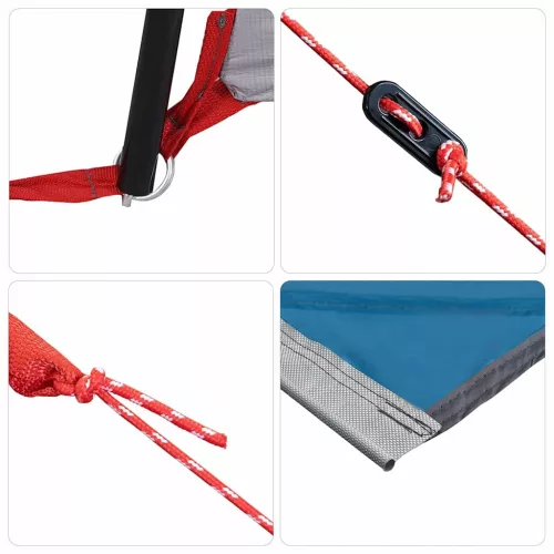  Karaván Sátor tetővel tárolóval Kék 330 x 250 x 245 cm