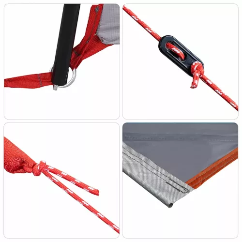  Karaván Sátor tetővel Szürke és narancs 330 x 250 x 245 cm