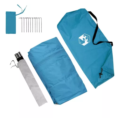  Karaván Sátor tetővel tárolóval Kék 400 x 270 x 245 cm