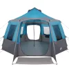  Kabin sátor tetővel tárolóval Kék és Szürke 405 x 405 x 273 cm