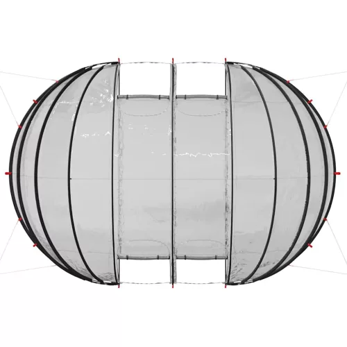  Medencetábor Dóm Átlátszó 538 x 440 x 204 cm PVC