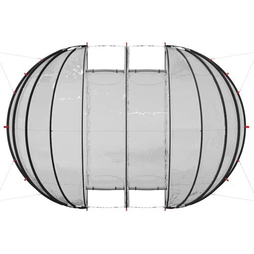  Medencetábor Dóm Átlátszó 640 x 432 x 205 cm PVC