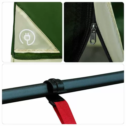  Sátor tetővel Egyéb Zöld és Fekete 280 x 220 x 176 cm