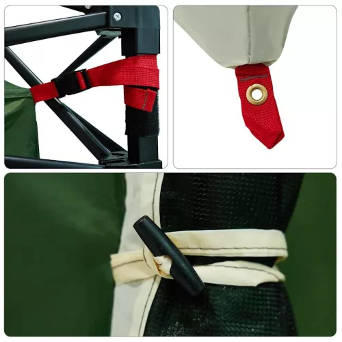  Sátor tetővel Egyéb Zöld és Fekete 280 x 220 x 176 cm