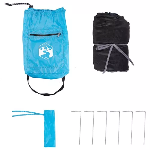  Sátor tetővel Egyéb légi szellőzőnyílással Állítható Kék és Fekete 303 x 303 cm