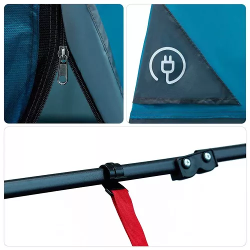  Sátor tetővel Egyéb légi szellőzőnyílással Kék és Fekete 290 x 288 cm