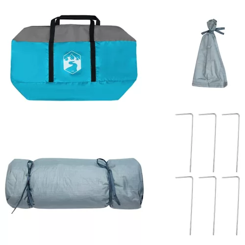  Sátor tetővel Egyéb légi szellőzőnyílással Kék és Fekete 290 x 288 cm