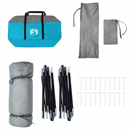  Sátor tetővel Egyéb légi szellőzőnyílással Kék és Fekete 520 x 520 x 190 cm