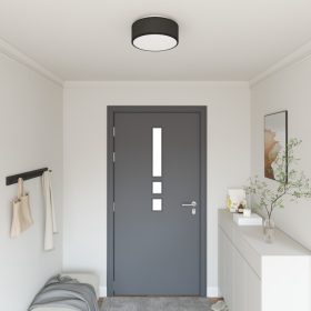  Mennyezeti Lámpa Beépített Fekete Ø 30 cm Szövet E27