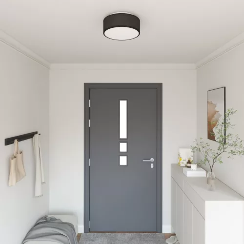  Mennyezeti Lámpa Beépített Fekete Ø 30 cm Szövet E27