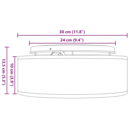  Mennyezeti lámpák Zárható Szürke Ø 30 cm Szövet E27