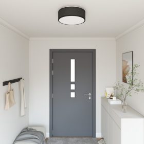  Mennyezeti lámpák Beépítve Fekete Ø 38 cm Szövet E27