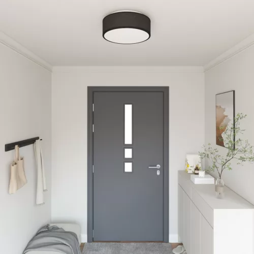  Mennyezeti lámpák Beépítve Fekete Ø 38 cm Szövet E27