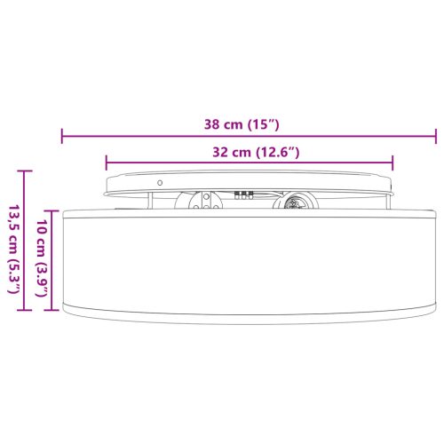  Mennyezeti Lámpák Lepel szürke Ø 38 cm Textil E27
