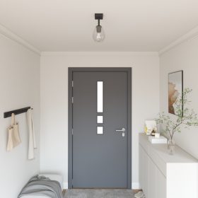    Állítható Üveg Lámpabúrával Ellátott Mennyezeti Lámpák Anthracite E27