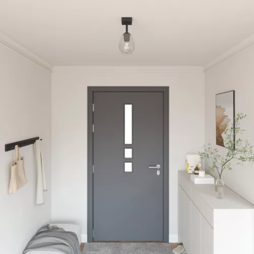  Állítható Üveg Lámpabúrával Ellátott Mennyezeti Lámpák Anthracite E27