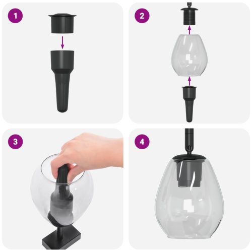  Állítható Üveg Lámpabúrával Ellátott Mennyezeti Lámpák Anthracite E27