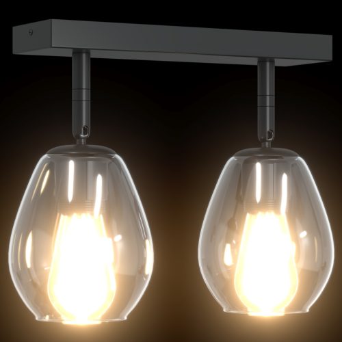  Mennyezeti lámpák állítható üveg lámpabúrával antracit E27