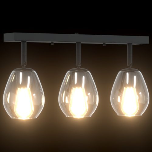  mennyezeti lámpák állítható átlátszó lámpabúrával antracit színben, E27