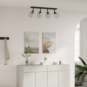    Mennyezeti Lámpák Állítható Üveg Lámpaernyővel Anthracit E27