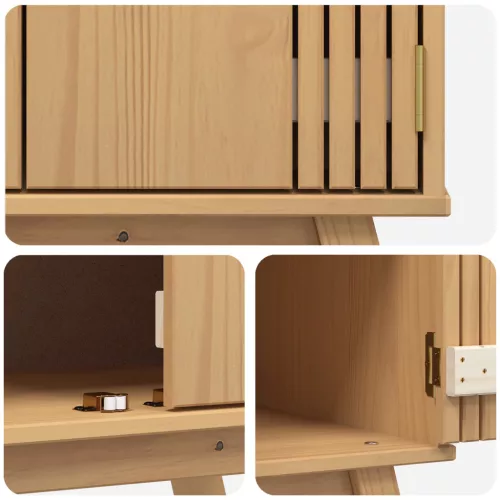  Mosogató Alap Szekrény 114x43x73,5 cm Tömör Fenyőből