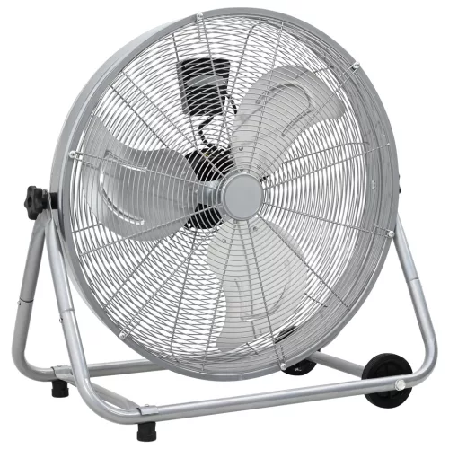  Kerek Ventilátor Kerekekkel 3 Sebességes Ezüst Φ64 cm