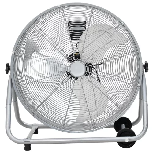  Kerek Ventilátor Kerekekkel 3 Sebességes Ezüst Φ64 cm