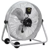  Kerek Ventilátor Kerekekkel 3 Sebességes Ezüst Φ64 cm