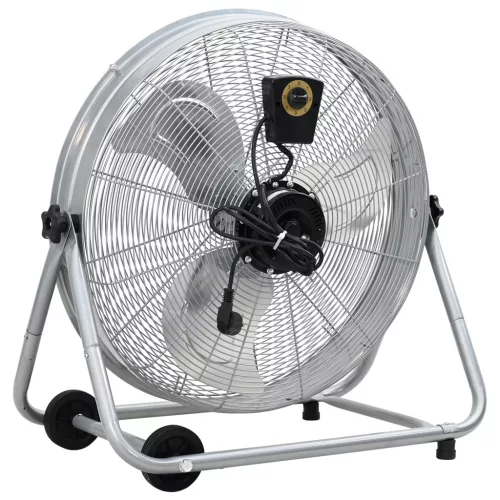  Kerek Ventilátor Kerekekkel 3 Sebességes Ezüst Φ64 cm