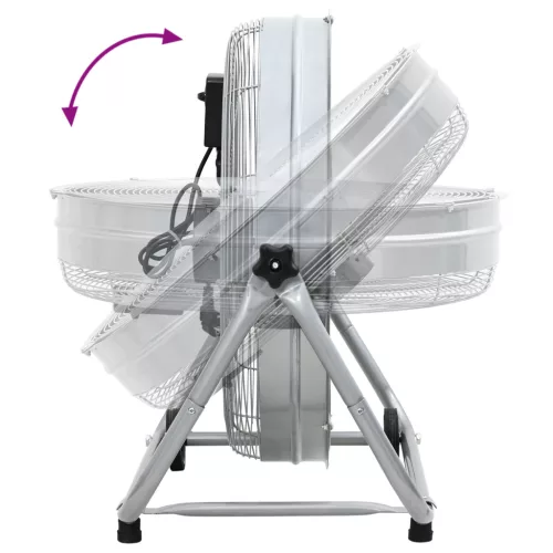  Kerek Ventilátor Kerekekkel 3 Sebességes Ezüst Φ64 cm