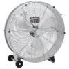  Kerek Ventilátor Kerekekkel, 3 Sebességgel, Ezüst, Φ77 cm