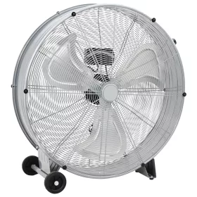    Kerek Ventilátor Kerekekkel, 3 Sebességgel, Ezüst, Φ77 cm