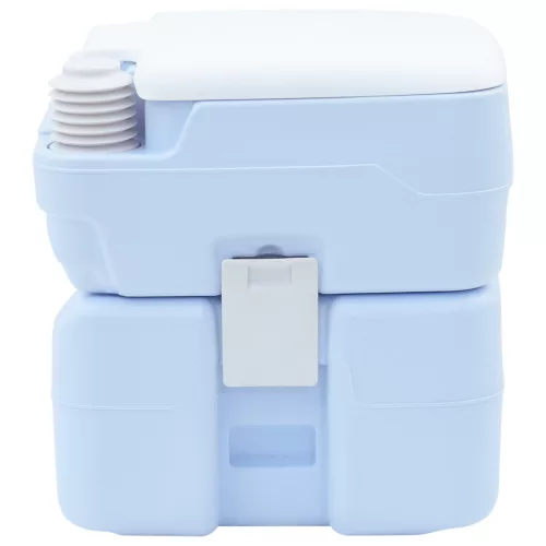  Hordozható Toalett Kék és Fehér Műanyag 20 L
