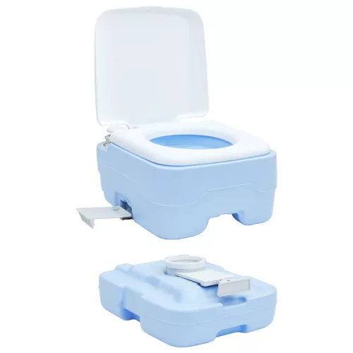  Kemping WC Hordozható Kék 10L Friss Víz és 10L Hulladék Tartály