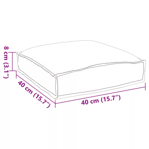  Pálcás Párnák Üléshez 6 db Levél Minta 40x40x8 cm Oxford Szövet