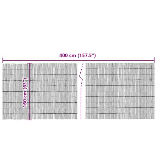  Nádkerítés Természetes 400 x 160 cm Nád