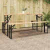  Sörasztal láb 2 pcs Fekete 39 x 3 x 75 cm Porszórt acél