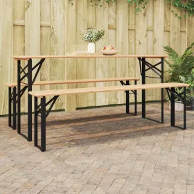  Sörasztal láb 2 pcs Fekete 39 x 3 x 75 cm Porszórt acél