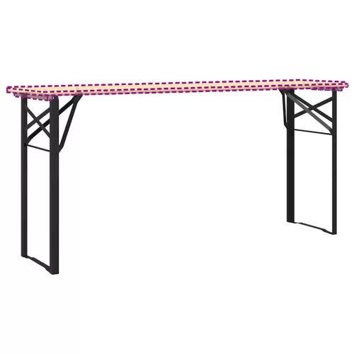  Sörasztal láb 2 pcs Fekete 39 x 3 x 75 cm Porszórt acél