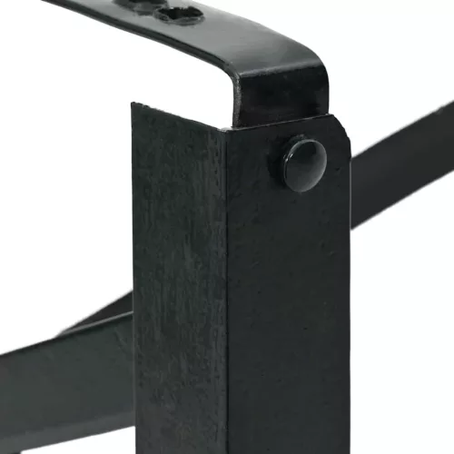  Sörasztal láb 2 pcs Fekete 39 x 3 x 75 cm Porszórt acél