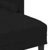  3-fős kanapé chaise longue - L alakú, fekete, 160 cm bársony