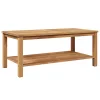  Dohányzóasztal Barna 110 x 55 x 45 cm Tömör tíkfa